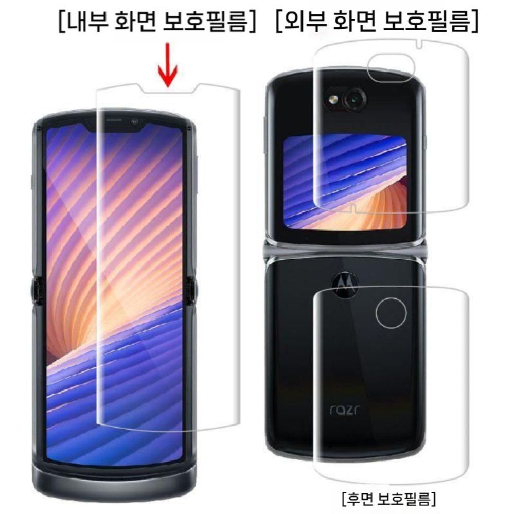 모토로라 레이저 5G 폴더블 폰 케이스 스크린 고화질 하이드로겔 소프트 액정 필름 - 상세 이미지 3