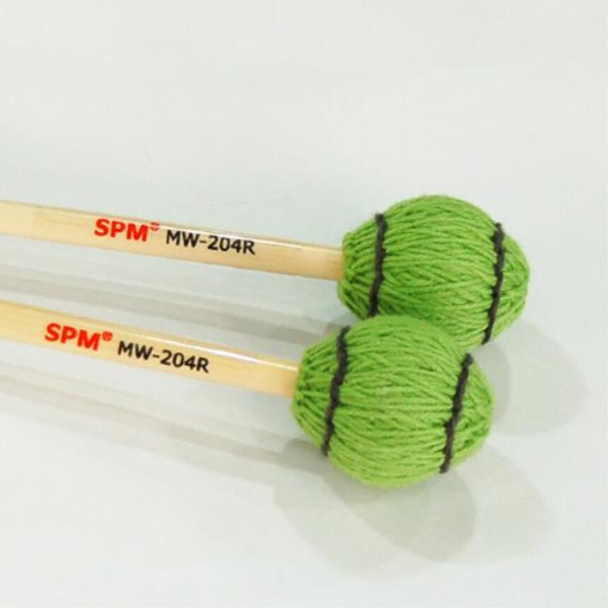 SPM 마림바말렛 MW-204R 울실 미디엄소프트 갈대핸들 1조 - 상품 이미지