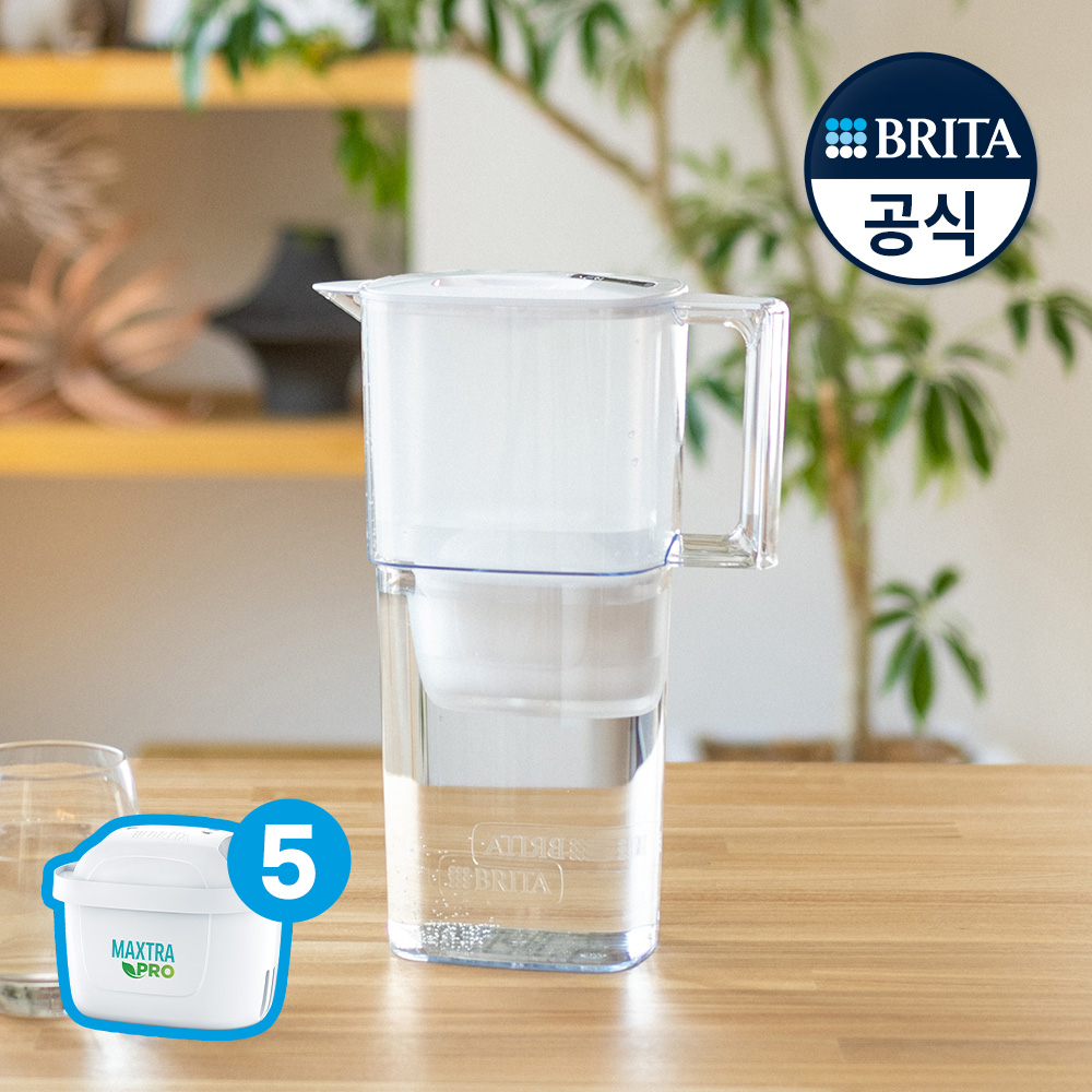 브리타 정수기 리켈리 2.2L 화이트+총 필터 5입