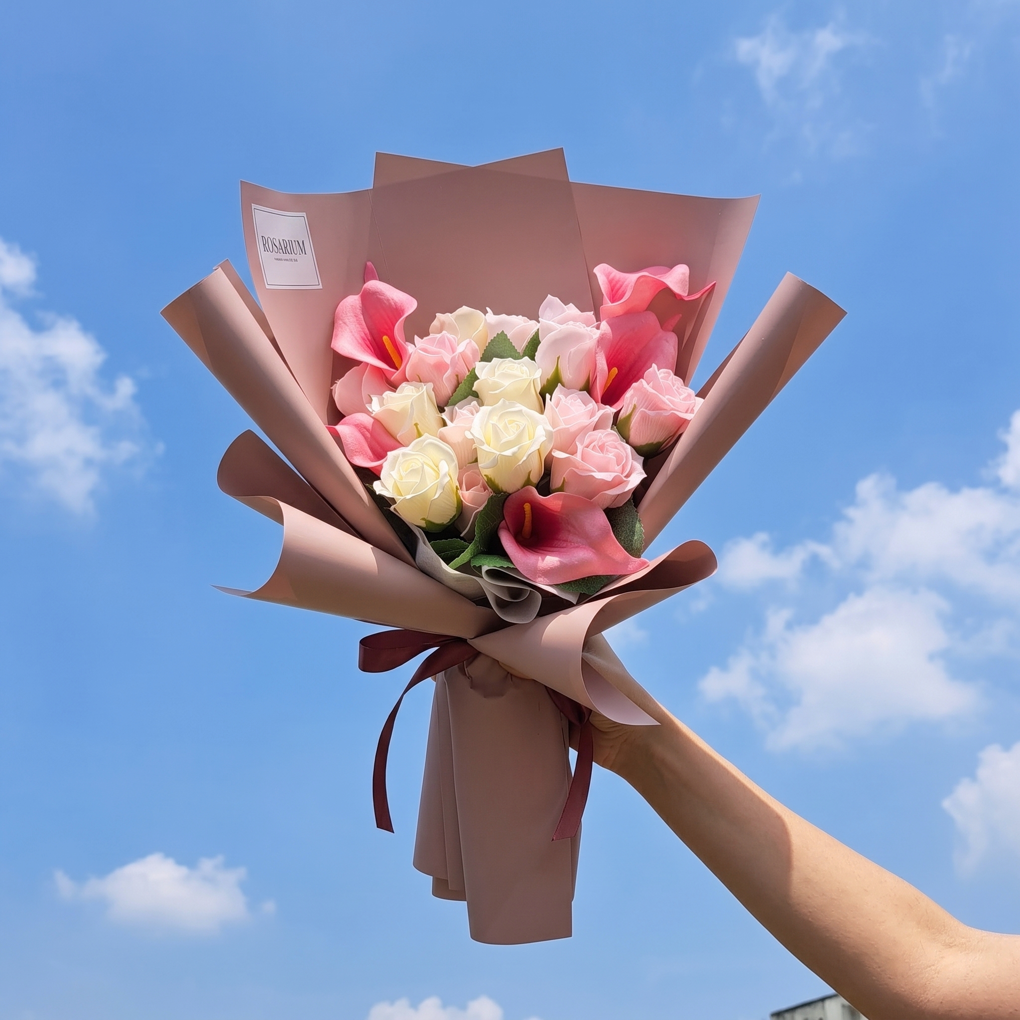카라 조화 비누꽃다발 토퍼 졸업식 생일 학예회 선물 옐로우 이미지 7
