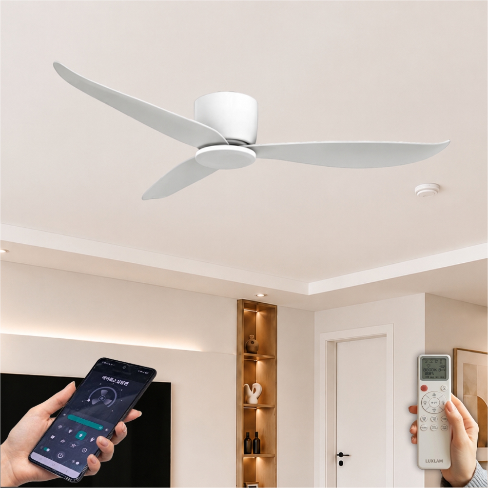 에어룩스 실링팬 V2 스마트 IOT 113Cm(42인치) 스노우화이트 거실 안방 낮은천장 - 상품 이미지