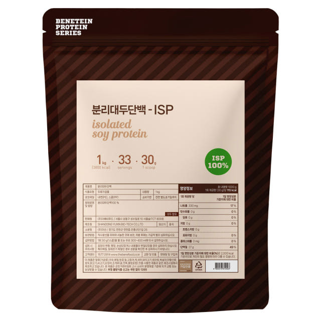 분리대두단백 식물성 소이 프로틴 비건 원물 보충제 ISP 무맛, 1kg
