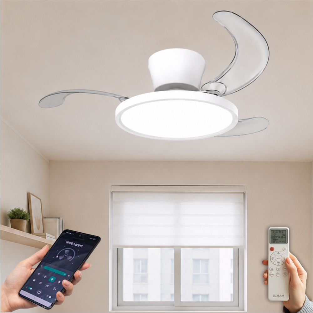 에어룩스 폴더블 스마트 IOT 실링팬 LED 조명 92Cm(36인치) 작은방용 실링팬 - 상품 이미지