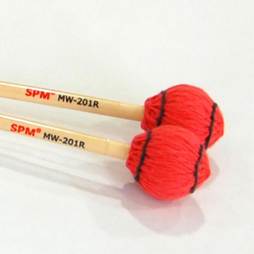 SPM 마림바말렛 MW-201R 울실 하드 갈대핸들 1조 - 상품 이미지