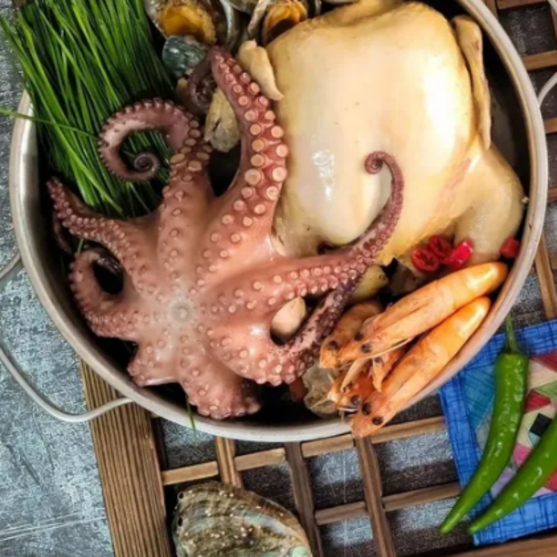 삼계탕 해신탕 밀키트 재료 백숙 닭한마리 닭백숙 해물 낙지 캠핑 물놀이 - 상세 이미지 5