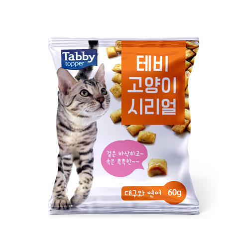 테비 시리얼 고양이 이빨과자 스낵 대구 연어, 60g, 1개 - 상세 이미지 2