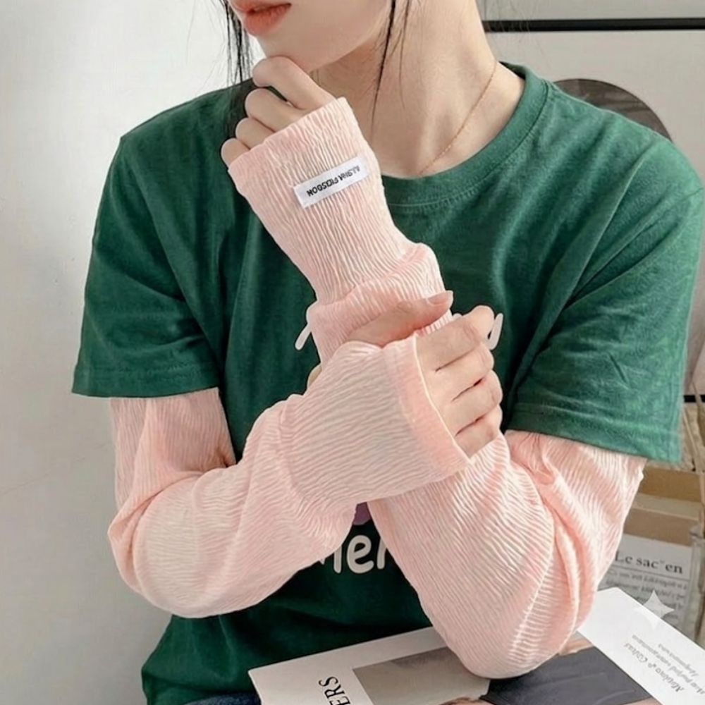 달라붙지않는냉감쿨토시 헐렁한팔토시 널널한 통넓은 손등형 - 상품 이미지