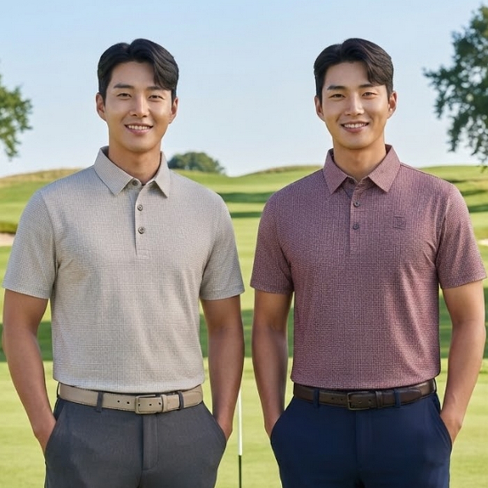 팬텀 골프 남성 여름 시원한 린넨 소재 폴로 골프룩 반팔 티셔츠 - 상품 이미지