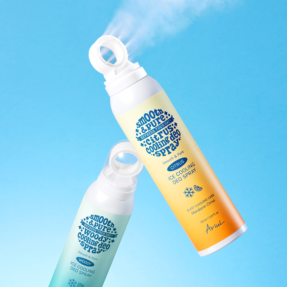 아리얼 스무스 앤 퓨어 아이스 쿨링 데오 스프레이 클라우드 우디 150ml - 상세 이미지 2