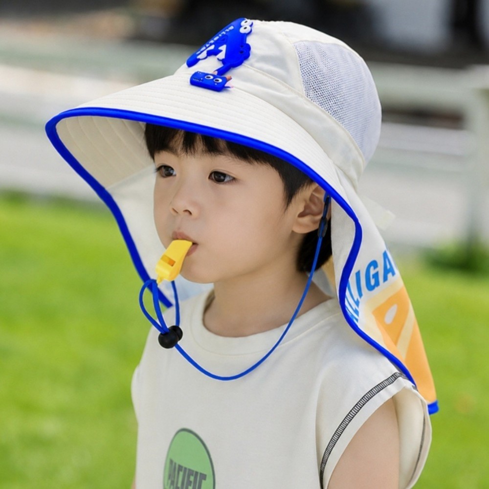 아동 썬캡 유아 자외선차단 플랩캡 여름 물놀이 워터파크 햇빛가리개 챙넓은모자 - 상세 이미지 4