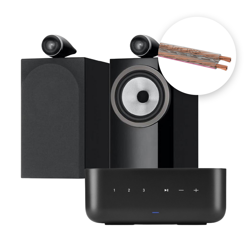 B&W 705 S3 북쉘프 스피커 + 데논 Home Amp 하이파이 패키지 오엘바흐 스피커케이블 제공 - 상품 이미지