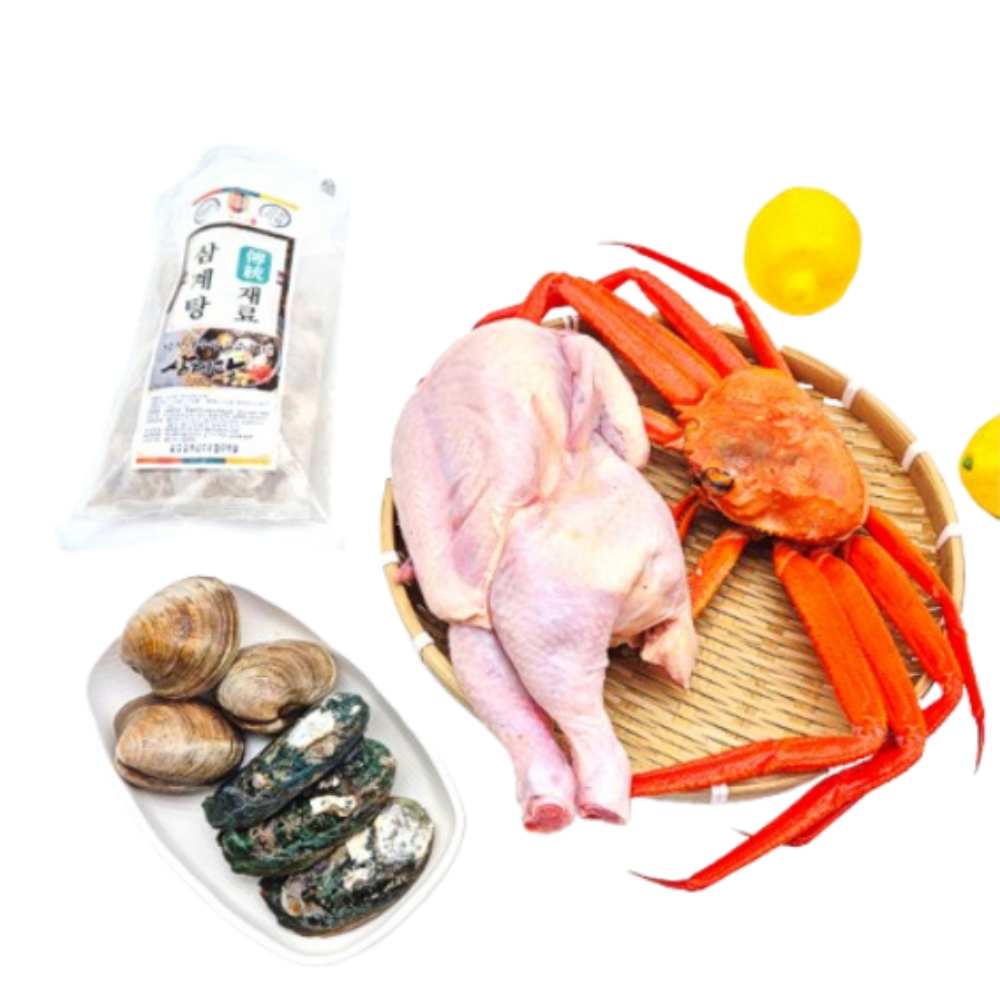 삼계탕 해신탕 밀키트 재료 백숙 닭한마리 닭백숙 해물 낙지 캠핑 물놀이 이미지 7