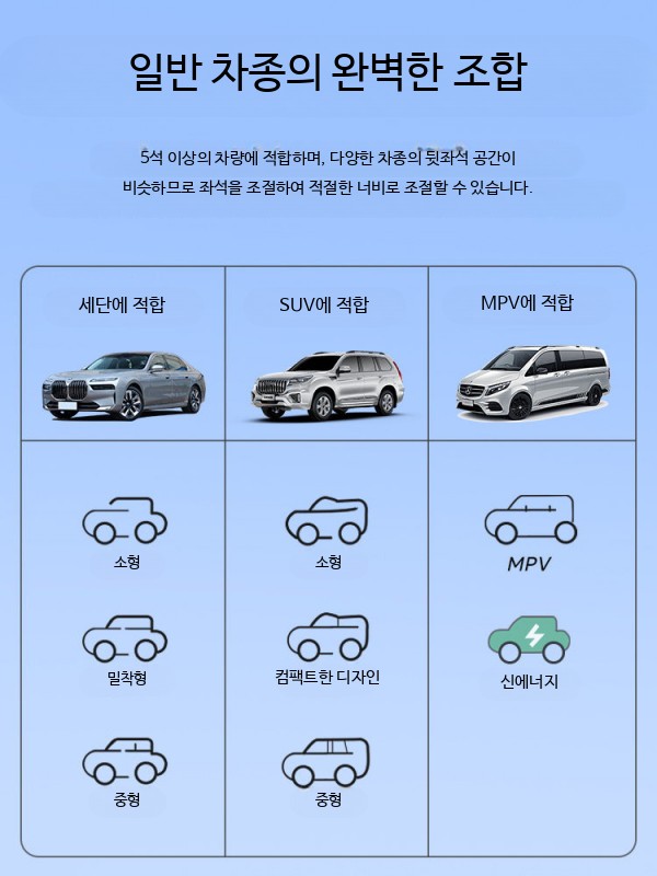 에어매트 자동공기주입 차량 뒷자석 평탄화 뒷좌석 - 상세 이미지 2