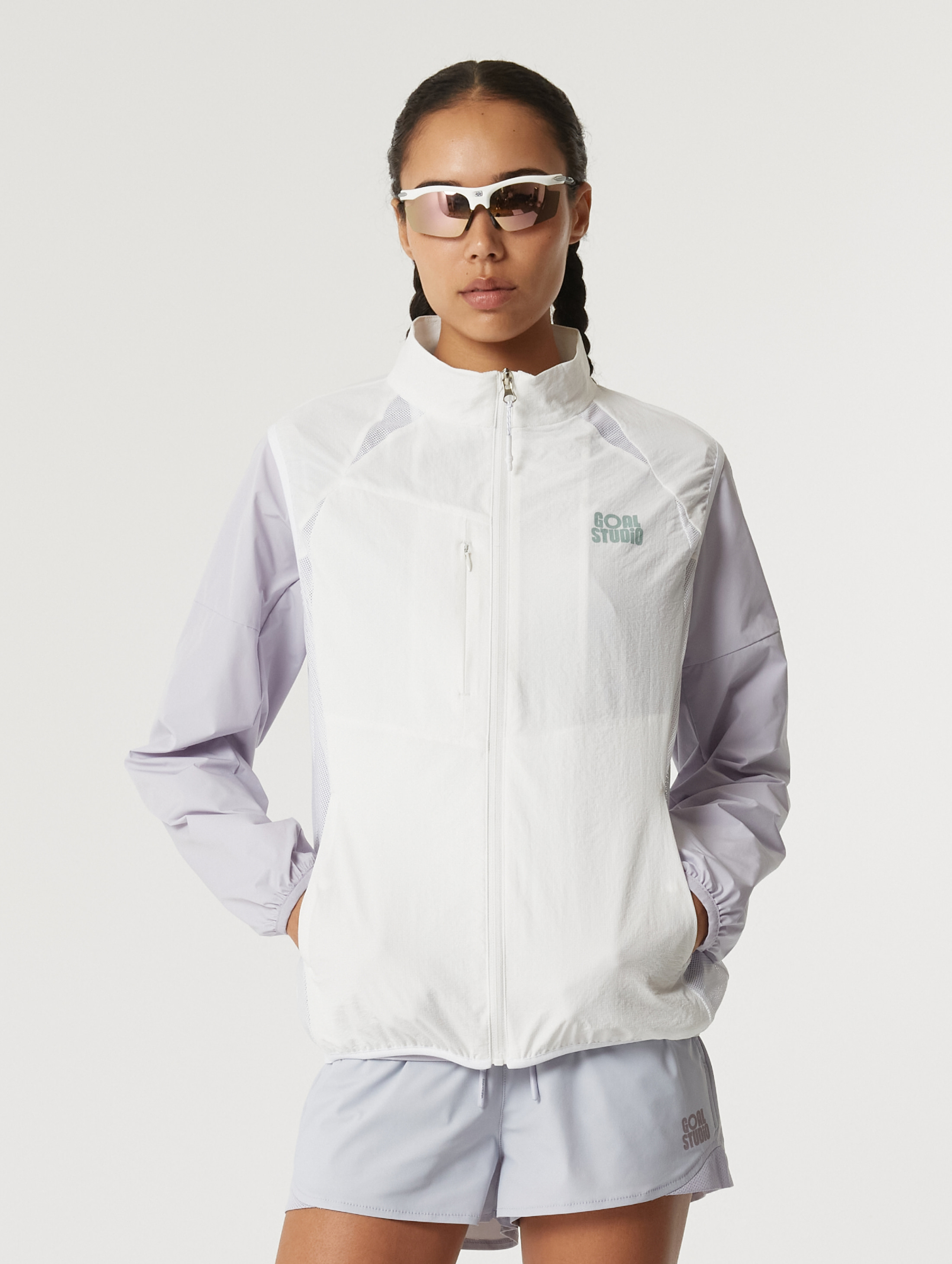 AIR THROUGH 2WAY ZIP LIGHTWEIGHT VEST-WHITE - 상세 이미지 2