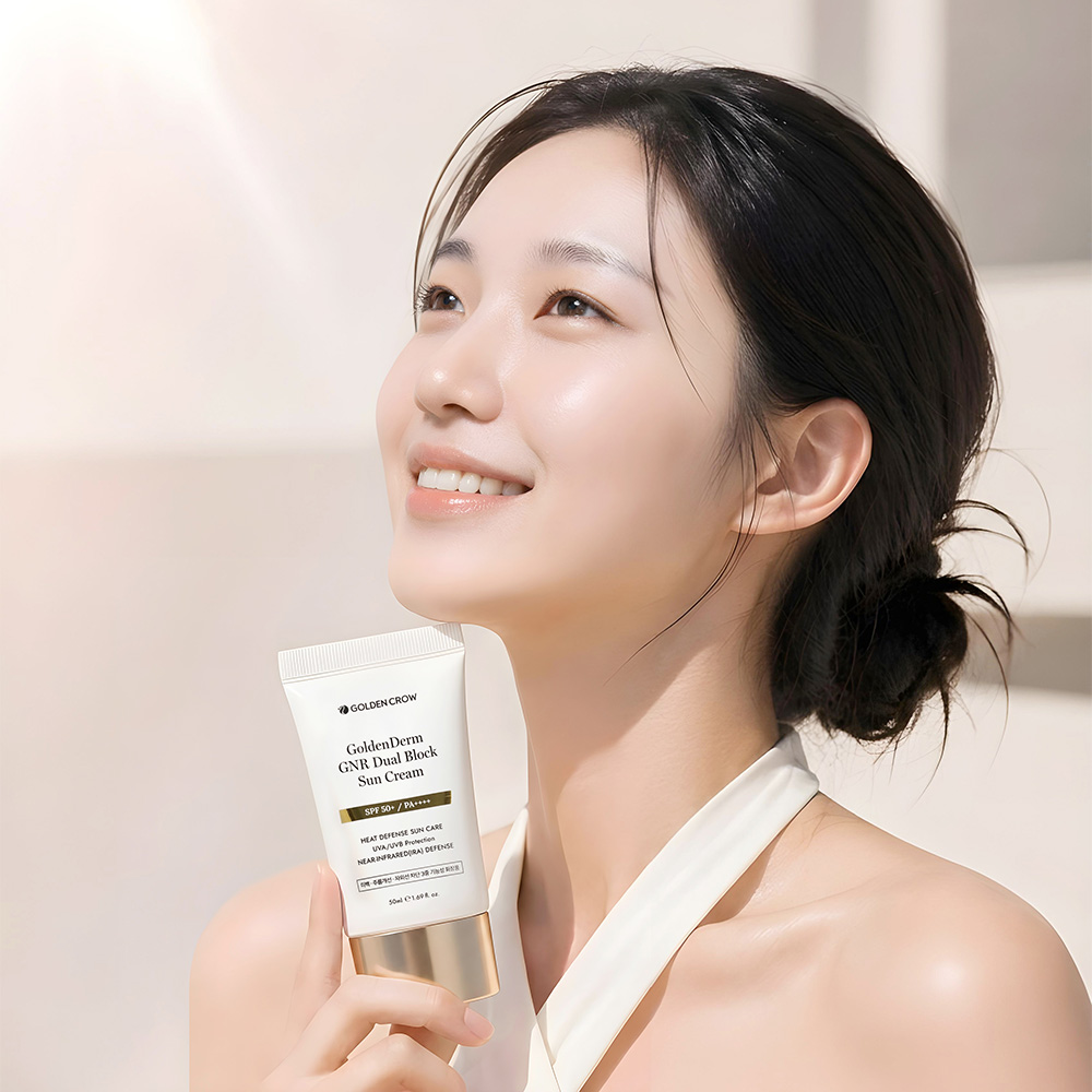 골든덤 지엔알 듀얼 블록 혼합자차 눈시림 백탁 없는 자외선 열 차단 톤업 선크림 50ml 상품 이미지