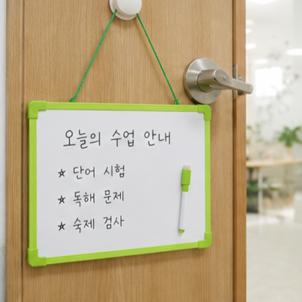 미니 화이트보드 자석 보드마카 세트 자석형 소형 화이트 메모판 칠판 30cm 40cm - 상세 이미지 4