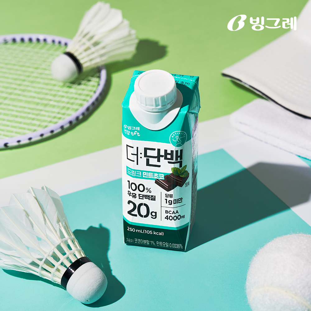 빙그레 더단백 드링크 단백질음료 민트초코, 250ml, 18개 상품 이미지