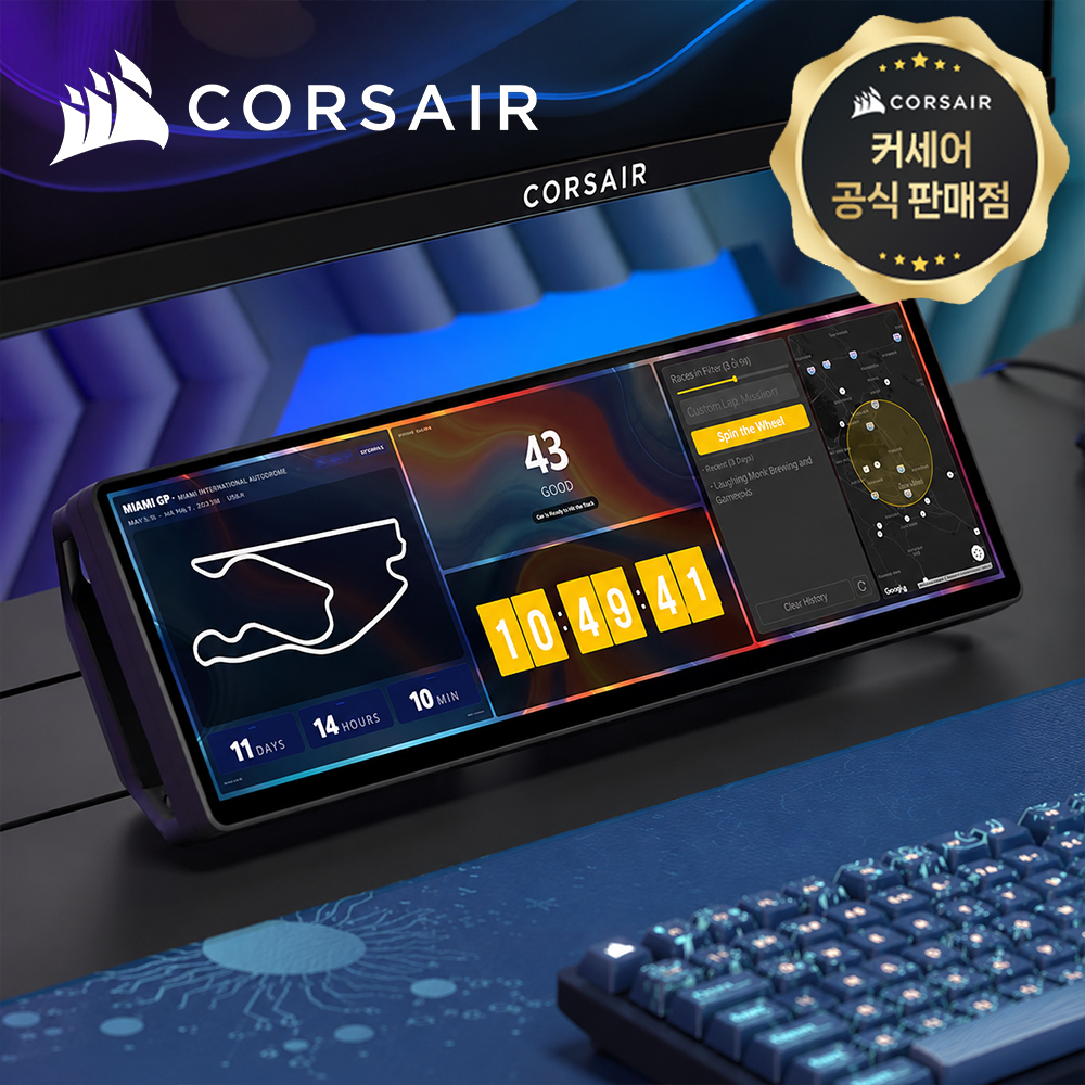 [국내정발] 커세어 제논 엣지 터치스크린 36.83cm(14.5인치), 스모크 - 상품 이미지