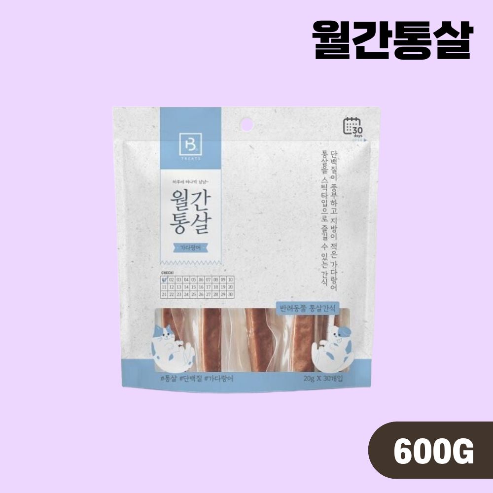 월간통살 고양이 강아지간식 가다랑어, 20g, 30개 - 상품 이미지