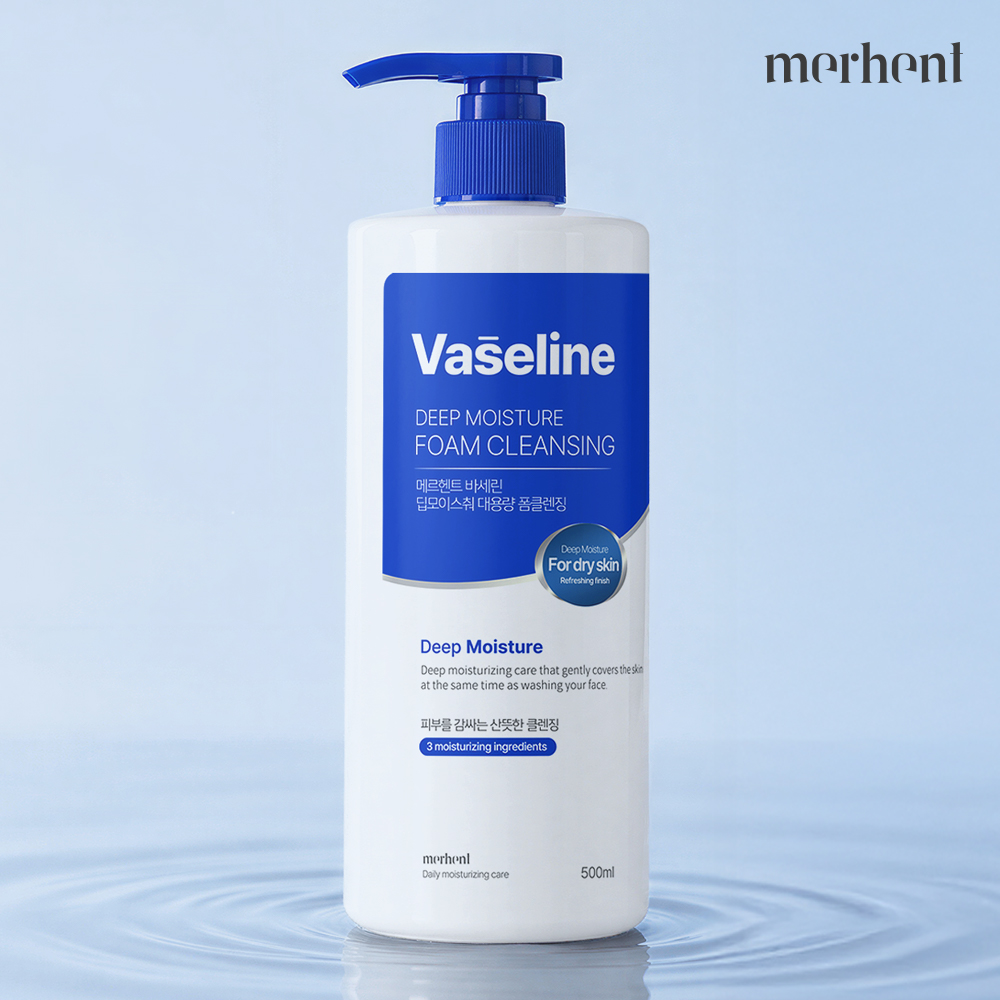 1 +1 메르헨트 바세린 대용량 폼클렌징 500ml 약알칼리 클렌징폼 세안제 버블 거품 - 상세 이미지 4