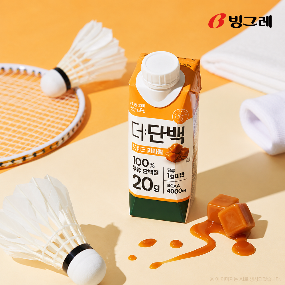 빙그레 더단백 드링크 단백질음료 카라멜, 250ml, 18개 - 상품 이미지
