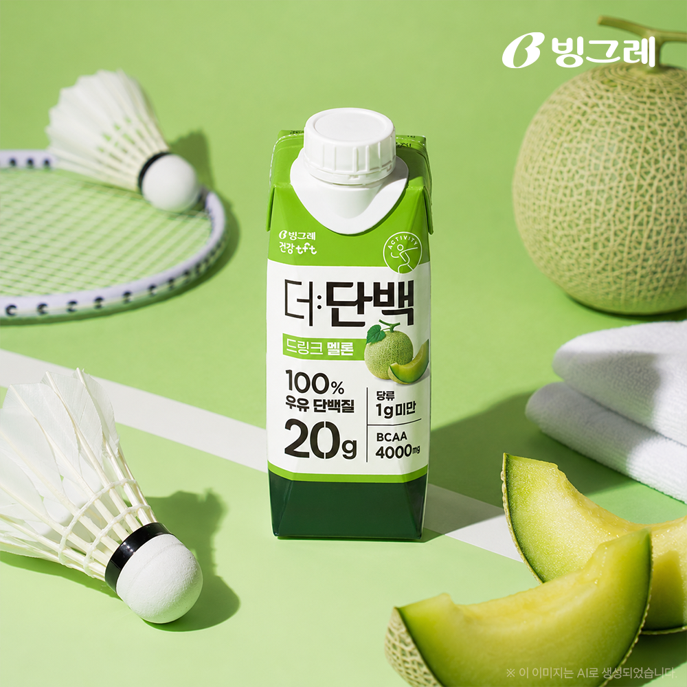 빙그레 더단백 드링크 단백질음료 멜론, 250ml, 18개 상품 이미지