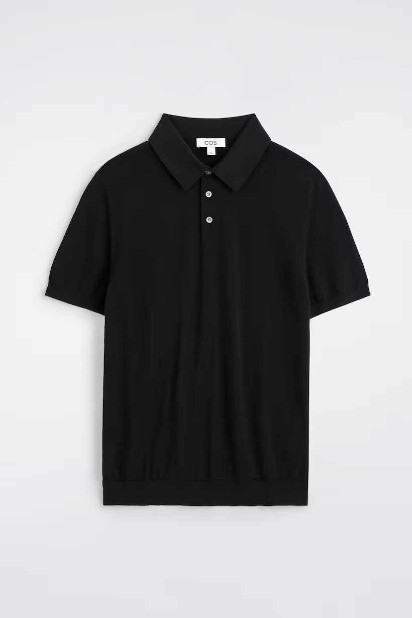 COS 슬림 니트 실크 폴로 셔츠 26SS 반팔 니트 무지 기본 [관부가세 포함] - 상세 이미지 5