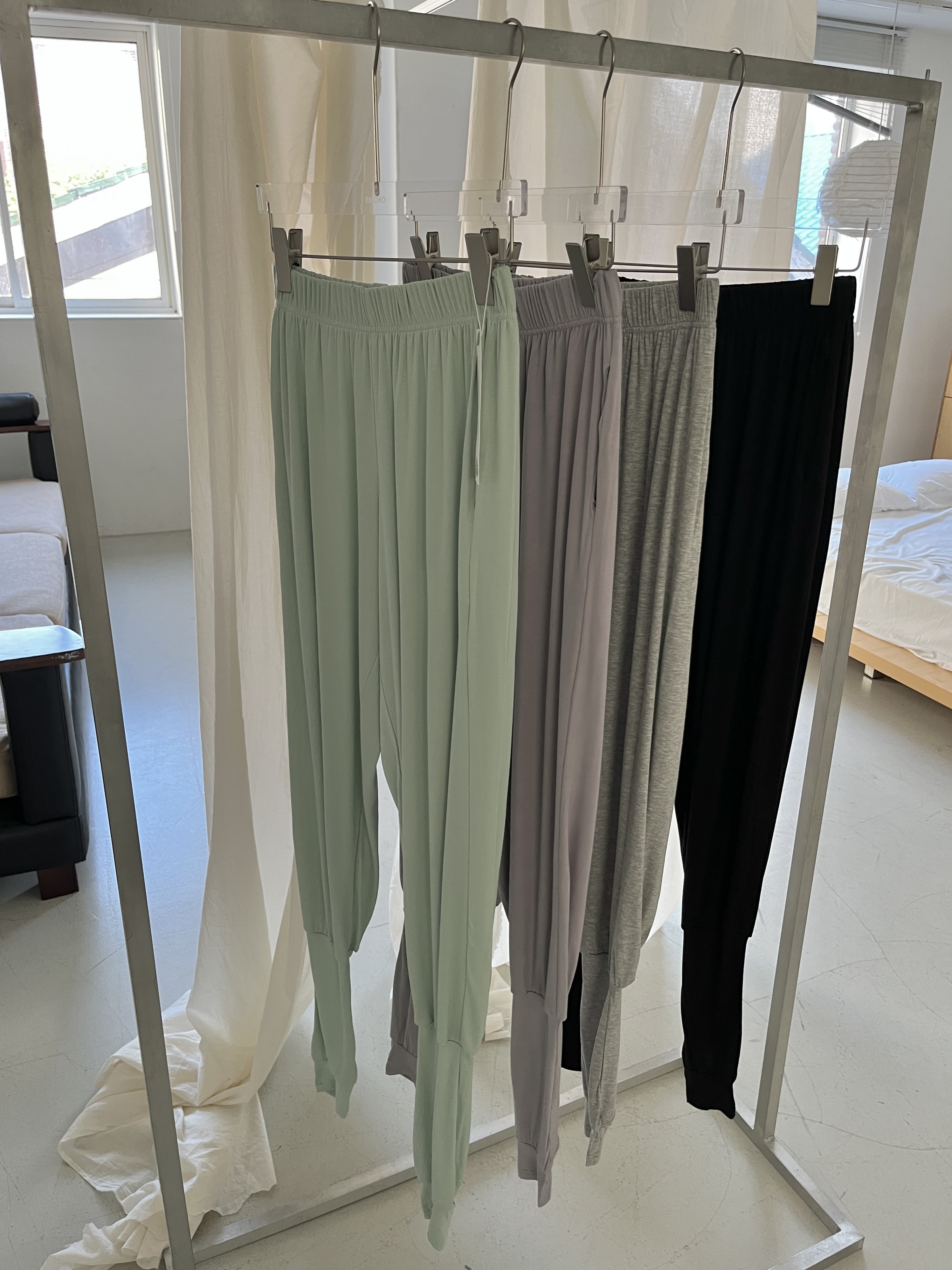 레틸 조거팬츠 여성여름바지 밴딩 워머팬츠 하렘핏 알라딘 찰랑 데일리 꾸안꾸 - 상세 이미지 2