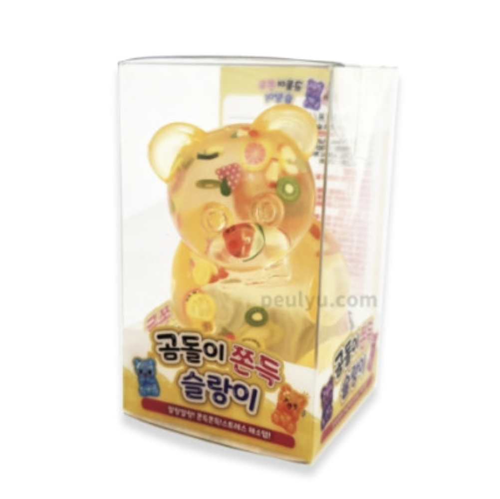 곰돌이 스퀴시 투명 크리스탈볼 ASMR 쫀득말랑이 - 상품 이미지