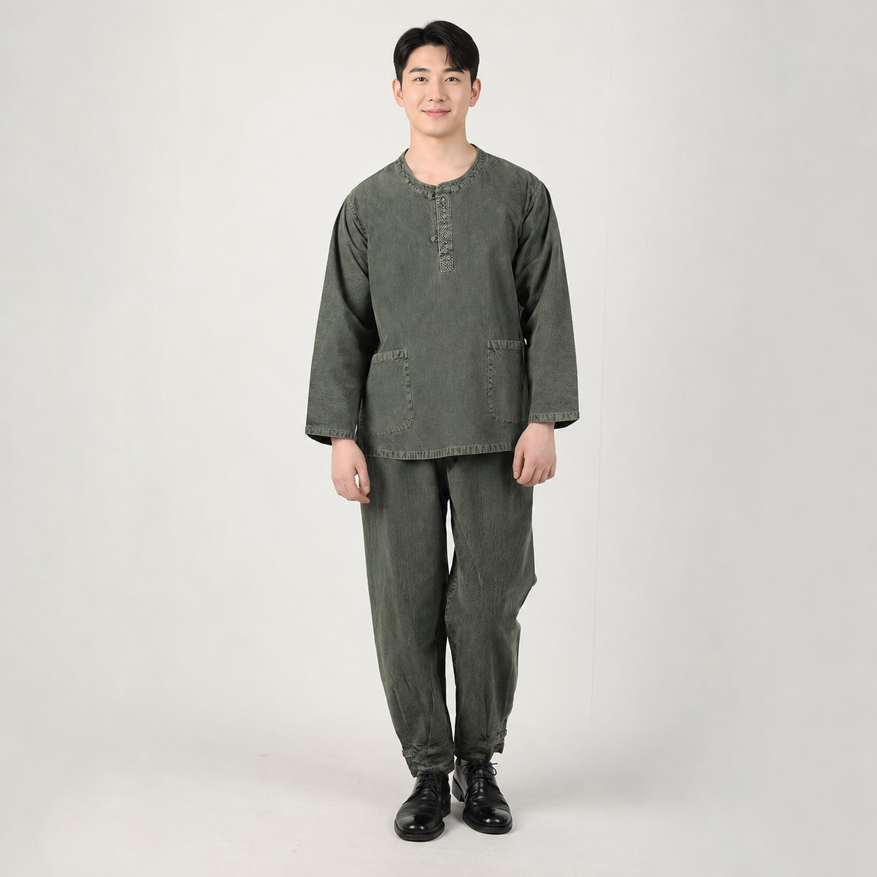 남자 봄가을 생활한복 20수 우바시 티바지 개량 계량 한복 절복 법복 - 상품 이미지