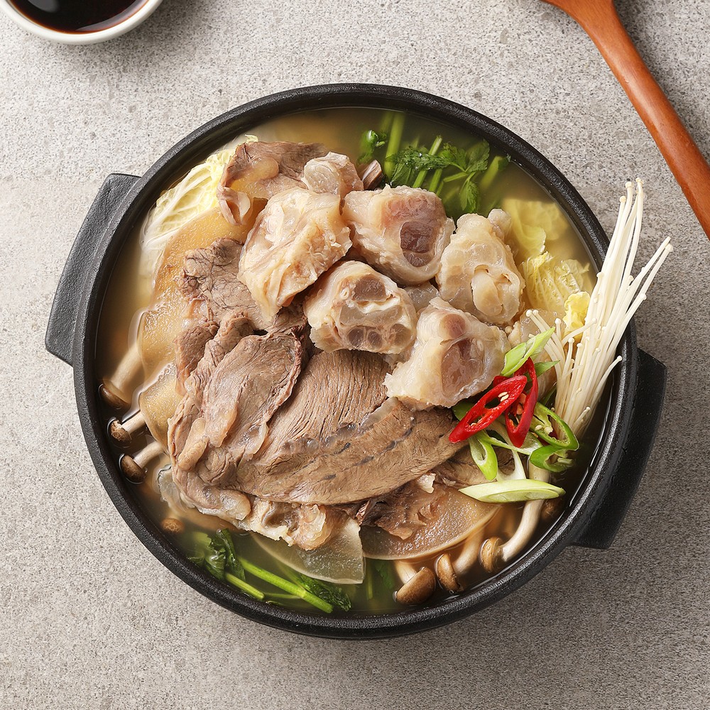 [푸딩픽] 소고기 수육전골 370g 밀키트 (사태 스지 머릿고기) 전문점 육수 국물안주 보양식 - 상세 이미지 3