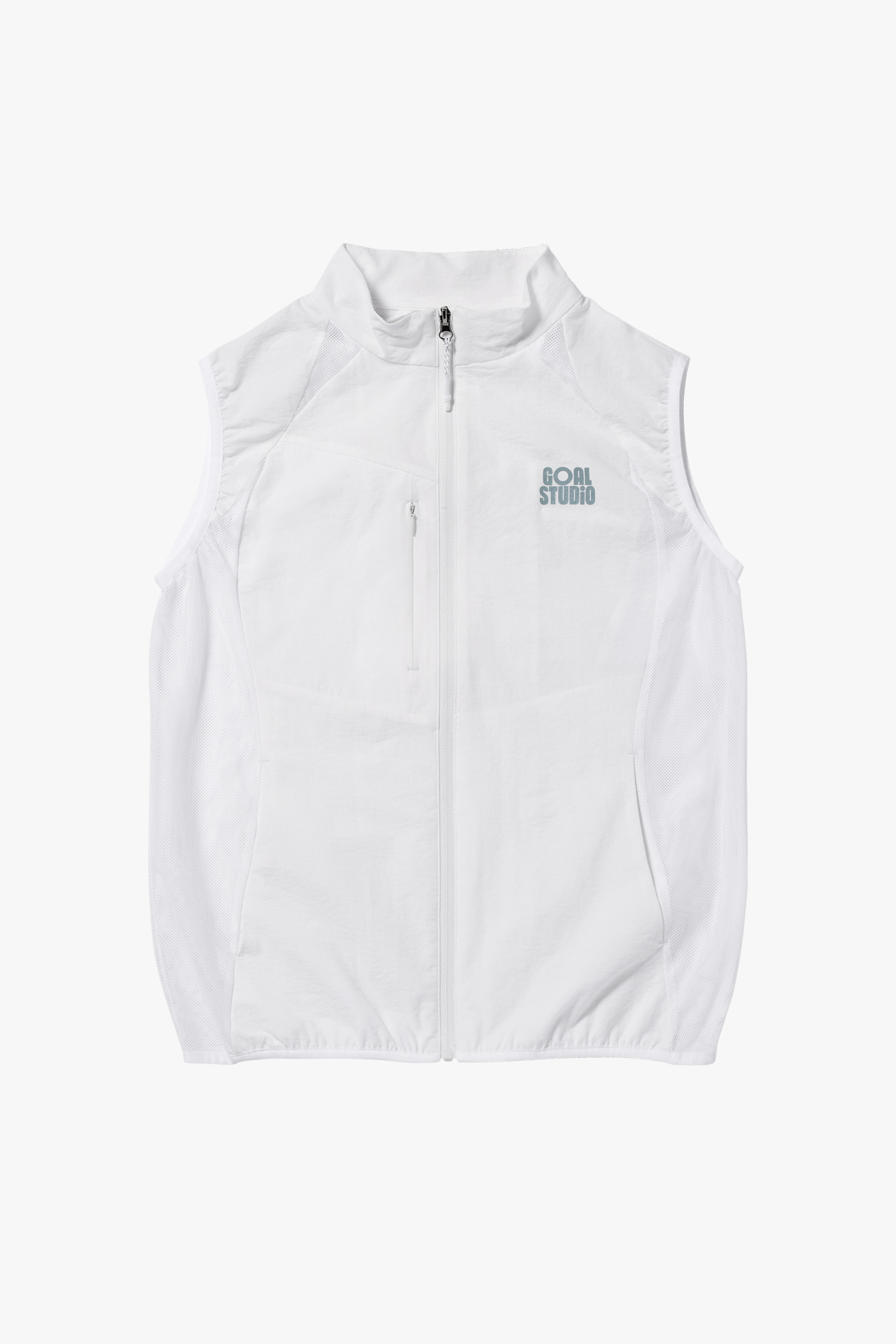 AIR THROUGH 2WAY ZIP LIGHTWEIGHT VEST-WHITE - 상세 이미지 3