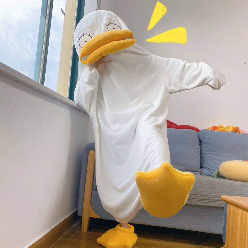대왕 오리 잠옷 파자마 캐릭터 커플 할로윈 은혼 엘리자베스 잠옷 - 상품 이미지