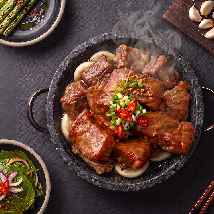 이음곳간 소이동양념구이 부채살 이동갈비맛 캠핑 명절선물 밀키트 홈파티 500g, 2개 - 상품 이미지