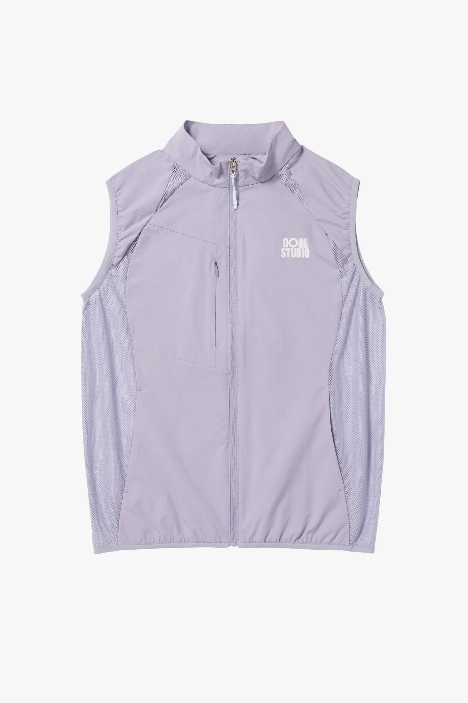 AIR THROUGH 2WAY ZIP LIGHTWEIGHT VEST-LAVENDER - 상세 이미지 3