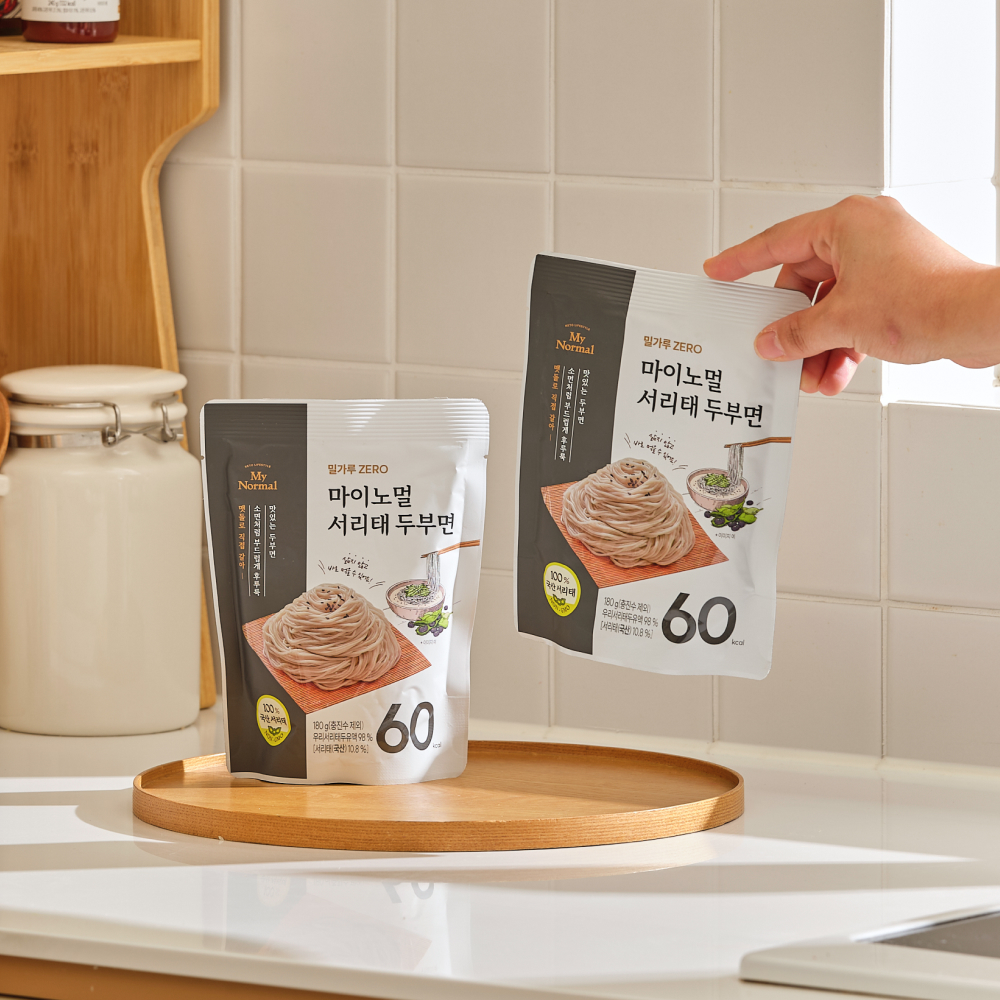 마이노멀 100% 국산 서리태 두부면 저칼로리 두유면 글루텐프리 180g, 5개 상품 이미지