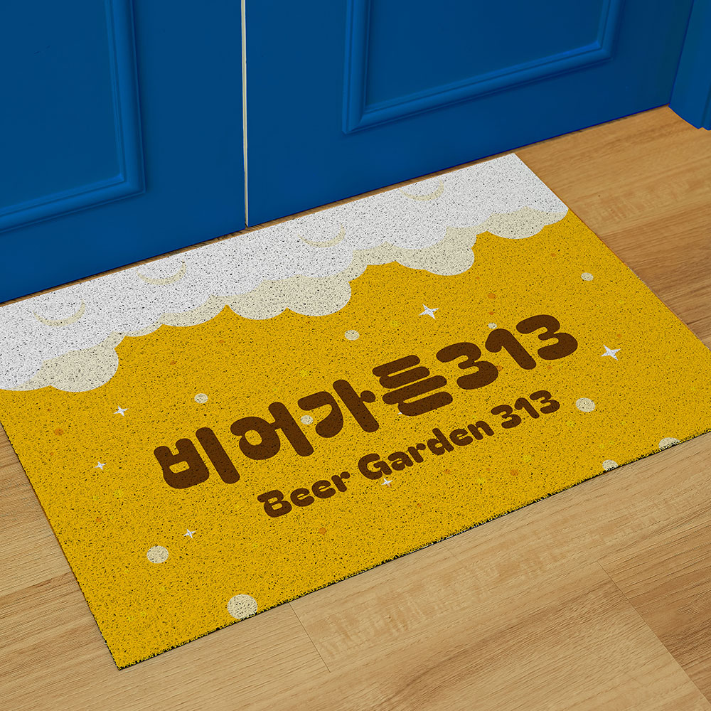 사장님매트 발매트 맥주 BM01 비어가든 매장 입구 현관 웰컴 코일매트 90x60cm - 상품 이미지
