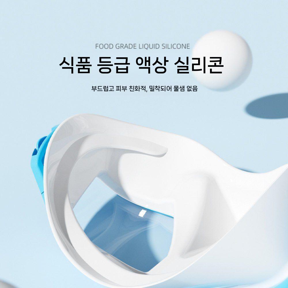 물안경 마스크 실리콘 고화질 김서림 방지 스노클링 코 보호 장치 일체형 다이빙 수영 고글 - 상세 이미지 5