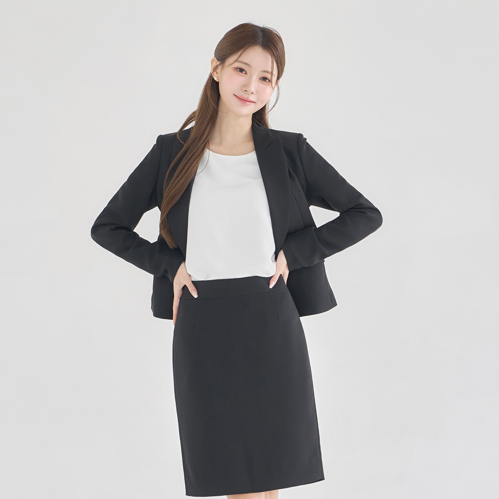 면접자켓 여성정장자켓 블랙 빅사이즈 [고급] 이미지 7