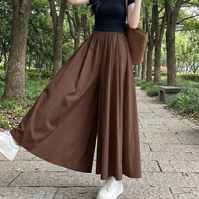 예쁘게 차르륵 뉴 쿨링 와이드 플레어 치마바지 5color - 상세 이미지 4