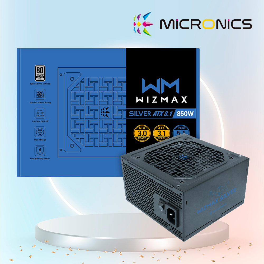 마이크로닉스 WIZMAX 850W 80PLUS 실버 ATX3.1 파워서플라이 - 상품 이미지