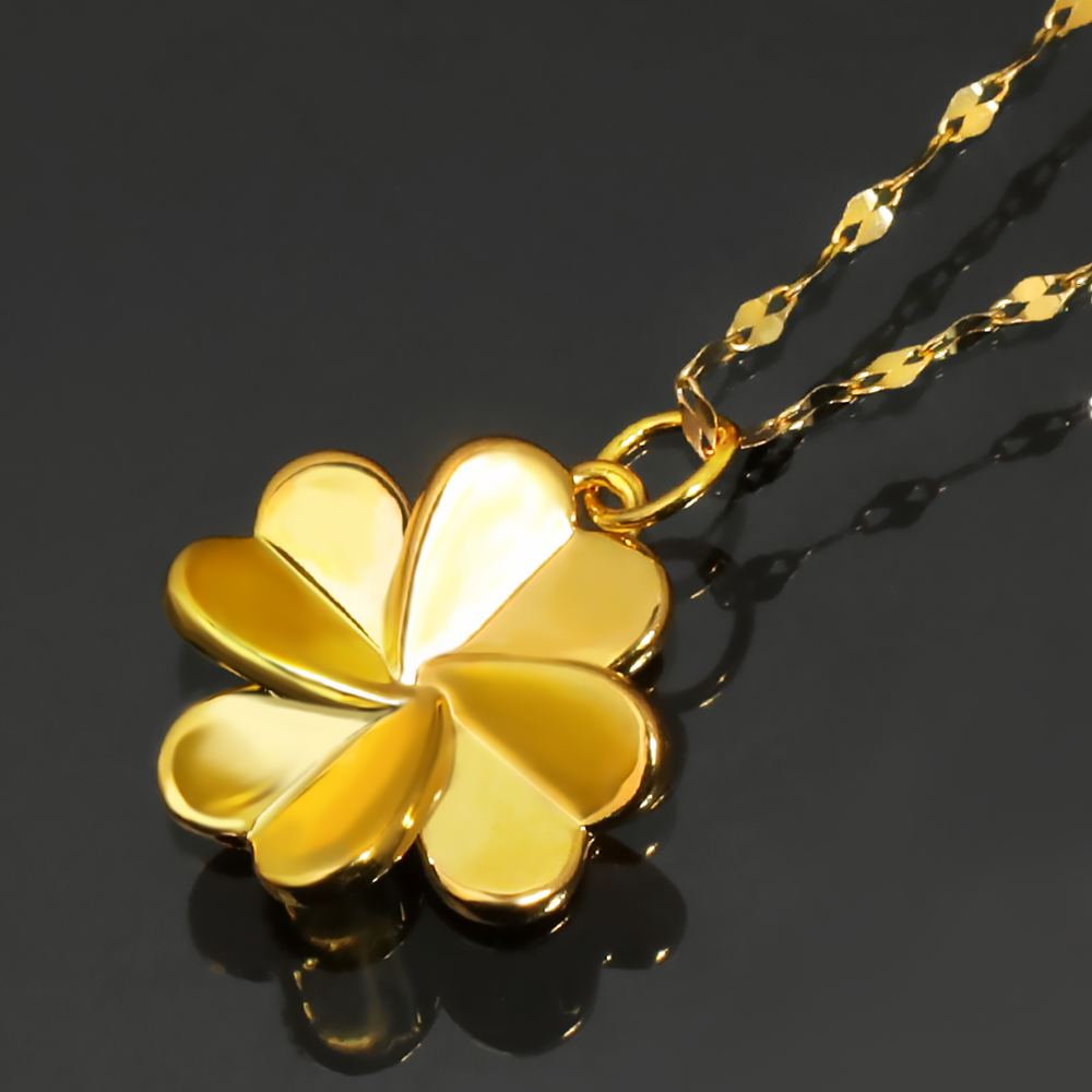 주리에떼 순금 24K 클로버 골드 데일리 여성 루미엘 금 목걸이 선물(14K/18K 체인) - 상세 이미지 2