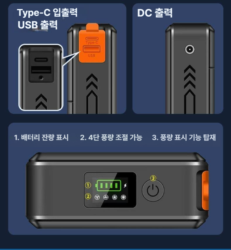 에어컨 반팔 작업복 선풍기 조끼 36V 냉각 바람 현장 얼음 대용량 진회색 36V 24000mAh 165 M 45-50kg - 상세 이미지 5