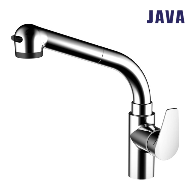 JAVA 주방 원홀 싱크대수전 측면 핸들형 레버식 싱크수전 - 상품 이미지