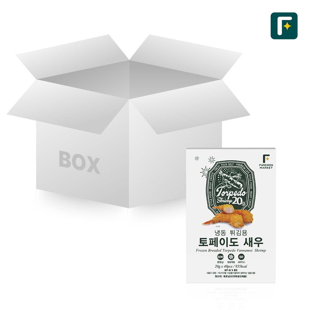 박스단위 대용량 펀쿡 토페이도 새우튀김 800g X 12팩 일식 토페도 업소용 식자재 - 상품 이미지