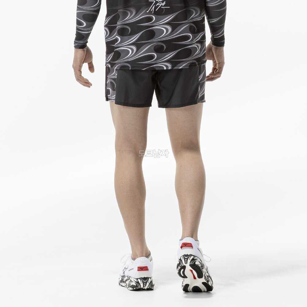미즈노 웨이브 라이더30 러닝 반바지 남자 멀티포켓 팬츠 플러스 7인치 미들, 블랙, S - 상세 이미지 2