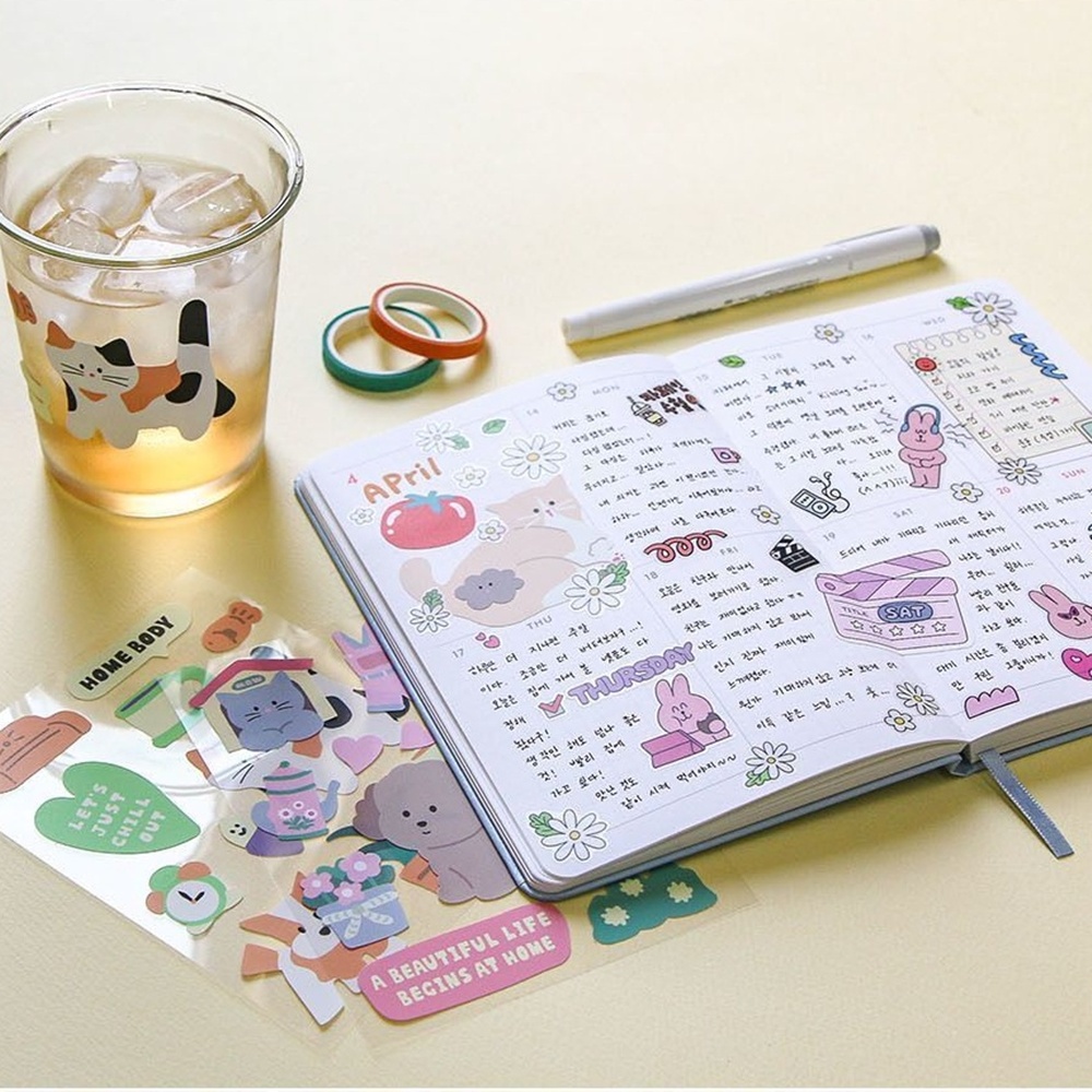 꾸꾸 리무버블 스티커 4종 세트 다꾸 폰꾸 폰 노트북 꾸미기 스티커 ver.7 이미지 7