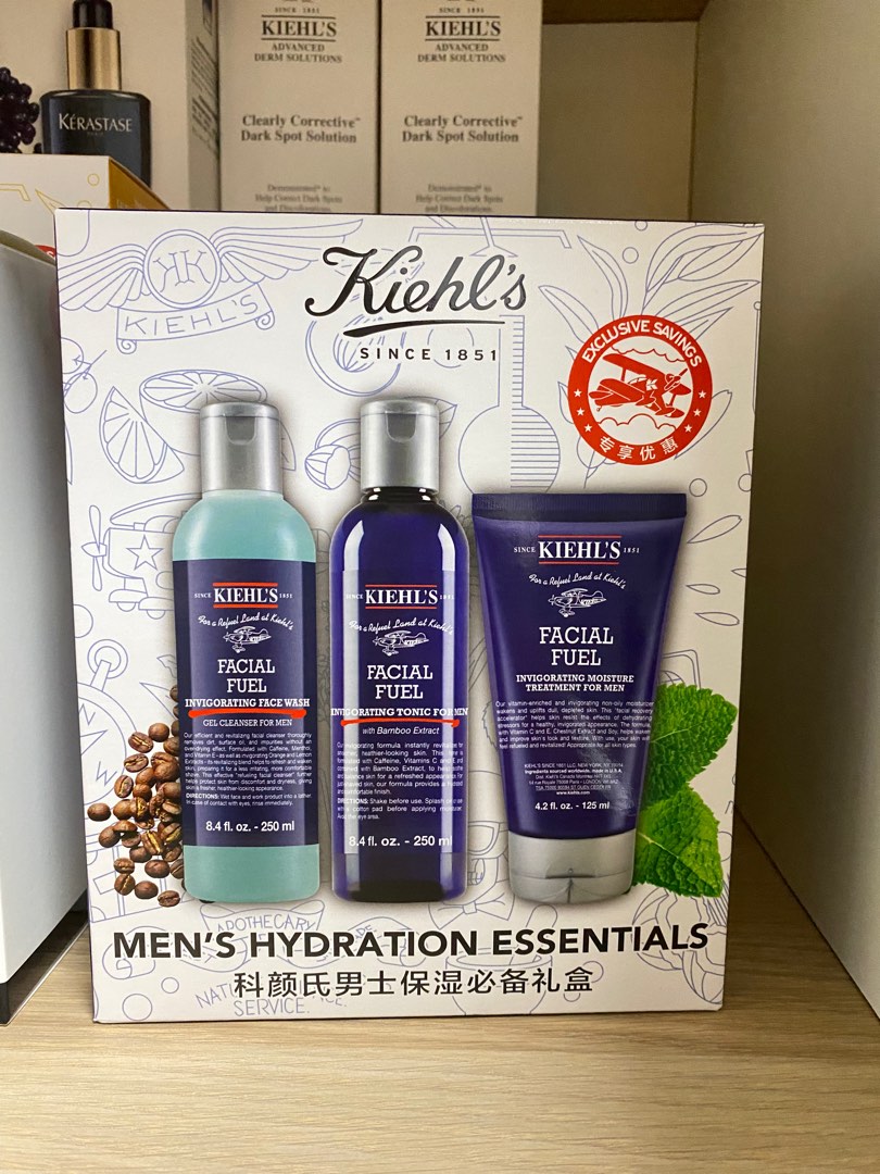 키엘 남성 화장품세트 모이스처라이징 클렌징젤 250ml 워터 250ml 로션 125ml - 상품 이미지