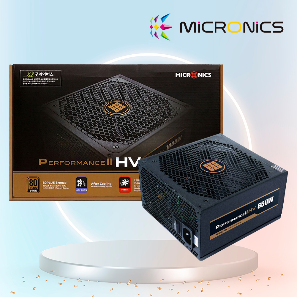 마이크로닉스 Performance II HV 80plus 브론즈 850W FDB  파워서플라이 - 상품 이미지