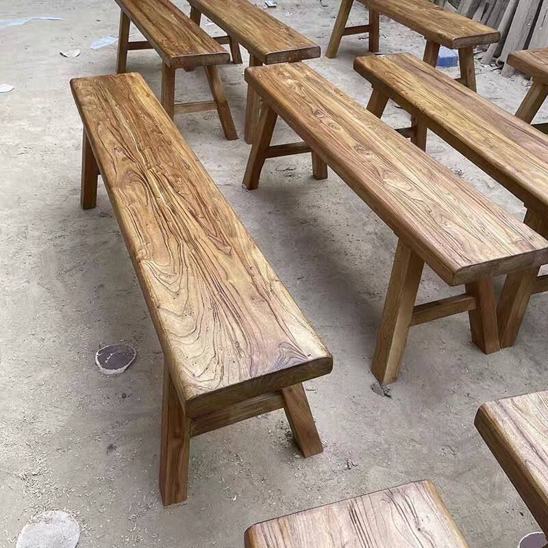 원목 벤치 고재벤치 롱스툴 긴의자 인테리어 실내 야외 카페 80x26x45cm - 상세 이미지 5